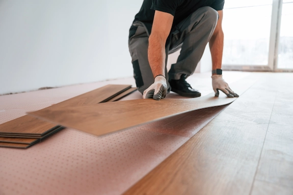 Engineered Hardwood Installation by a professional flooring installer