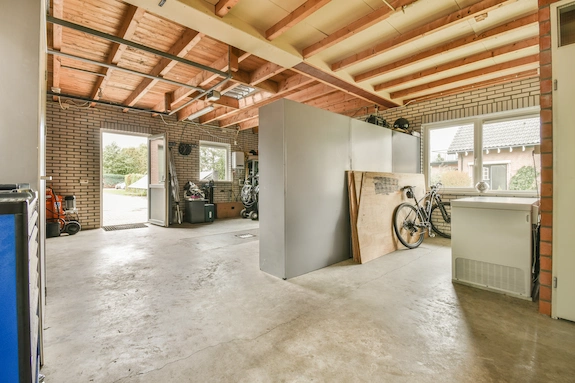 Garage Conversions showing a spacious residential garage interior