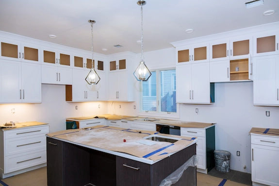 Kitchen Expansions with spacious cabinets and a large kitchen island